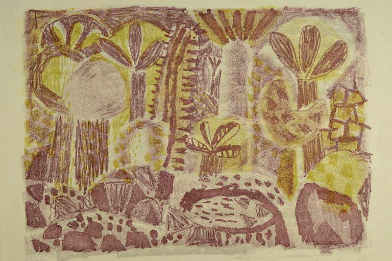 Eduard Bargheer, 1901-1979, Farblithographie, handsigniert und num. 113/ 135, ca. 35x47cm, leicht knitterfaltig