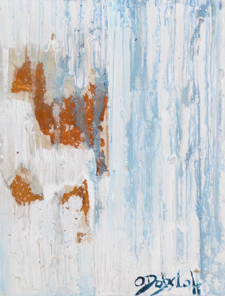Detail a: Oliver Dobslaff, geb. 1966, In blue, Mischtechnik/Lwd, sign., ca. 50x100 cm