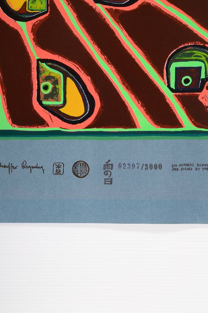 Detail a: Friedensreich Hundertwasser, 1928-2000, Street for Survivers, Farbserigraphie, 1971, Auflage 3000, num. 2397, leichte Altersspuren, 67 x 48 cm