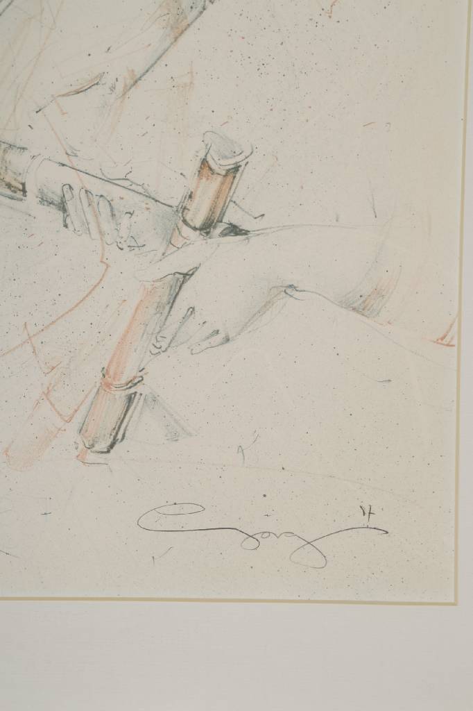 Detail a: Jürgen Görg, geb. 1951 Dernbach, 2 Farblithographien, beide handsign., Zug um Zug, num. 299/333, ca. 62x48cm, Zuspiel, num. 9/180, ca. 66x51cm, ...