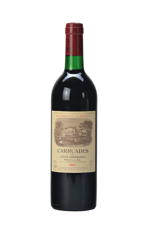 1 Flasche 1986 Carruades de Lafite Rothschild , Pauillac, ca. 75 cl, top shoulder, unverkostet