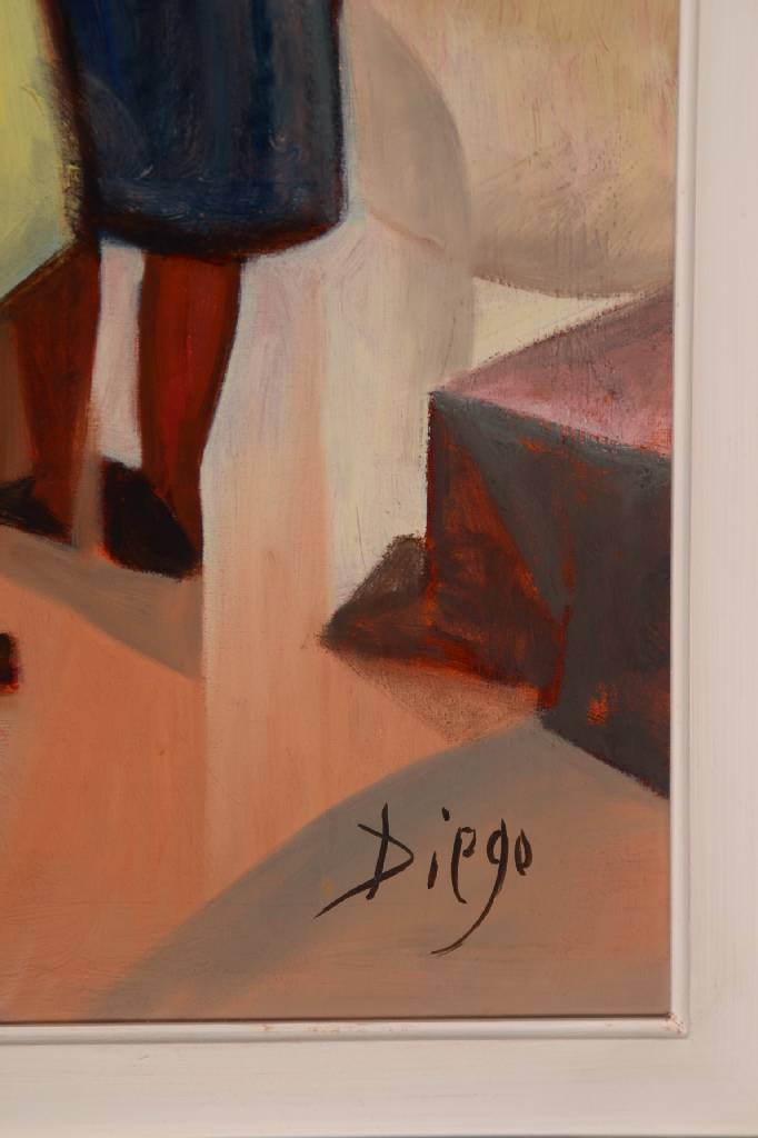 Detail a: Antonio Diego Voci, 1920-1985, Markttag, Öl/Lwd, re. u. sign. Diego, ca. 80x60cm, Rahmen, ehem. VKP 3500 DM