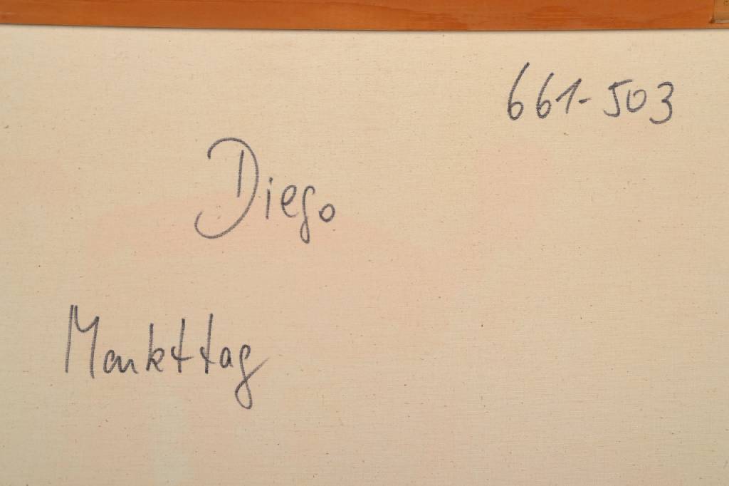Detail b: Antonio Diego Voci, 1920-1985, Markttag, Öl/Lwd, re. u. sign. Diego, ca. 80x60cm, Rahmen, ehem. VKP 3500 DM