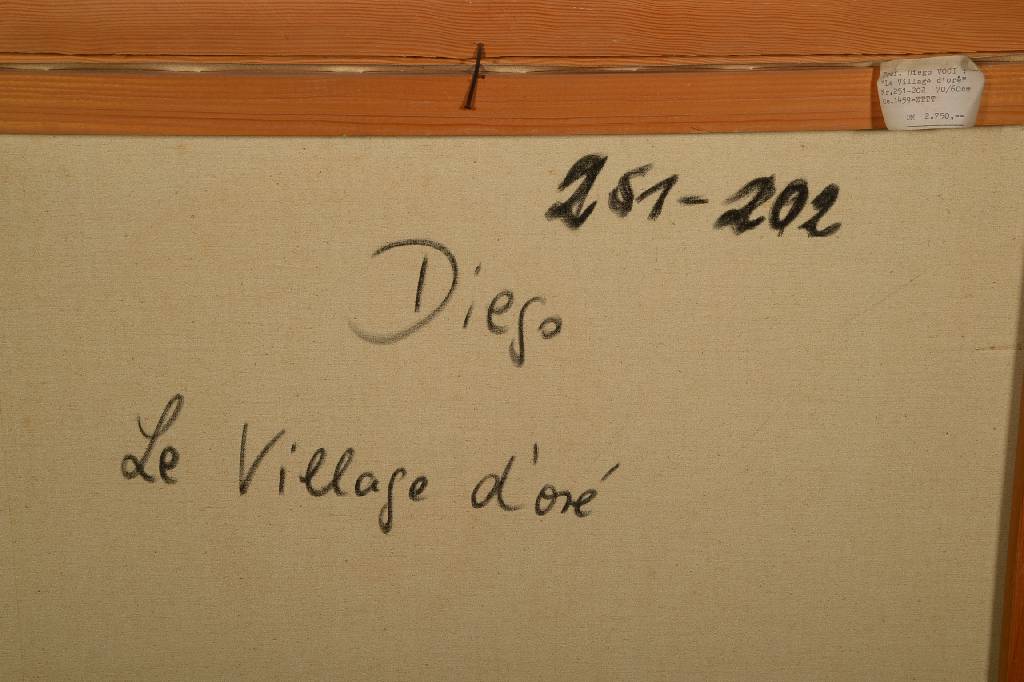Detail b: Antonio Diego Voci, 1920-1985, Le village d'oré, Öl/Lwd, re. u. sign., ca. 70x60cm, Rahmen, ehem. VKP 2750 DM