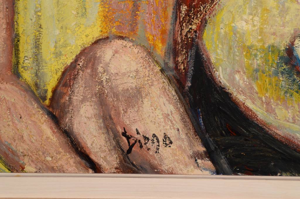 Detail a: Antonio Diego Voci, 1920-1985, Bambini con frutta, Öl/Lwd, sign., rückseitig sign., betitelt u. dat. 1974, ca. 80x100cm, Rahmen
