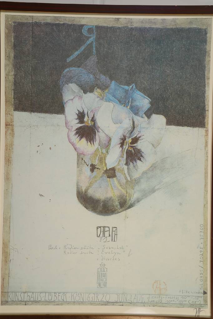 Detail b: Horst Janssen, 1929-1995, Konvolut aus zwei Farboffsets, Stillleben, je sign., Blattgr. ca. 58x41 cm, je unter Glas gerahmt