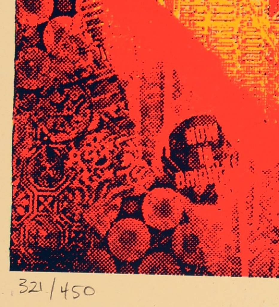 Detail b: Shepard Fairey, geb. 1970, bedeutender amerikanischer Street-Art-Künstler, hier: Keith Haring, Siebdruck, signiert und nummeriert 321/450, datiert ...