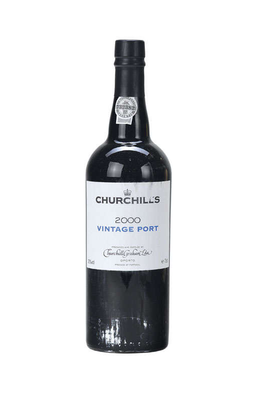 7 Flaschen Churchill's Vintage Port, Jahrgänge: 3x2000 und 4x1991, je ca. 75 cl, into neck, produziert und verschifft durch: Churchill Graham ...