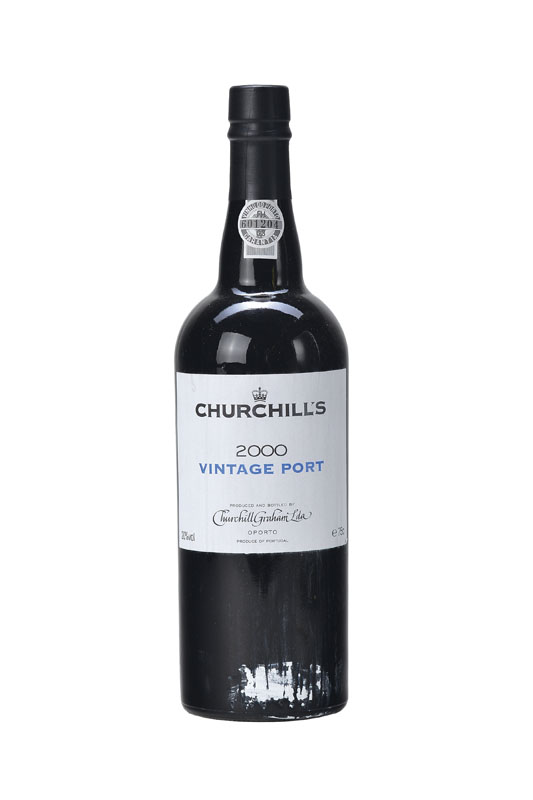 Detail a: 7 Flaschen Churchill's Vintage Port, Jahrgänge: 3x2000 und 4x1991, je ca. 75 cl, into neck, produziert und verschifft durch: Churchill Graham ...