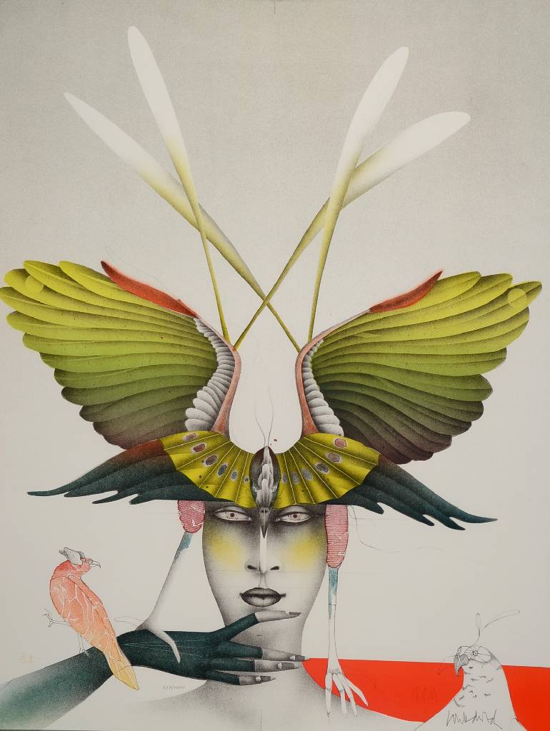 Detail b: Paul Wunderlich, 1927-2010, Konvolut aus sechs Lithographien, 3x ca. 63,5x49,5 cm, unter Glas gerahmt, 3x Blattgr. ca. 27,5x34,5 cm, 2 x besch.