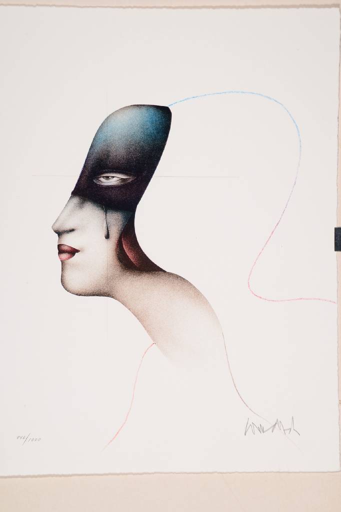 Detail e: Paul Wunderlich, 1927-2010, Konvolut aus sechs Lithographien, 3x ca. 63,5x49,5 cm, unter Glas gerahmt, 3x Blattgr. ca. 27,5x34,5 cm, 2 x besch.