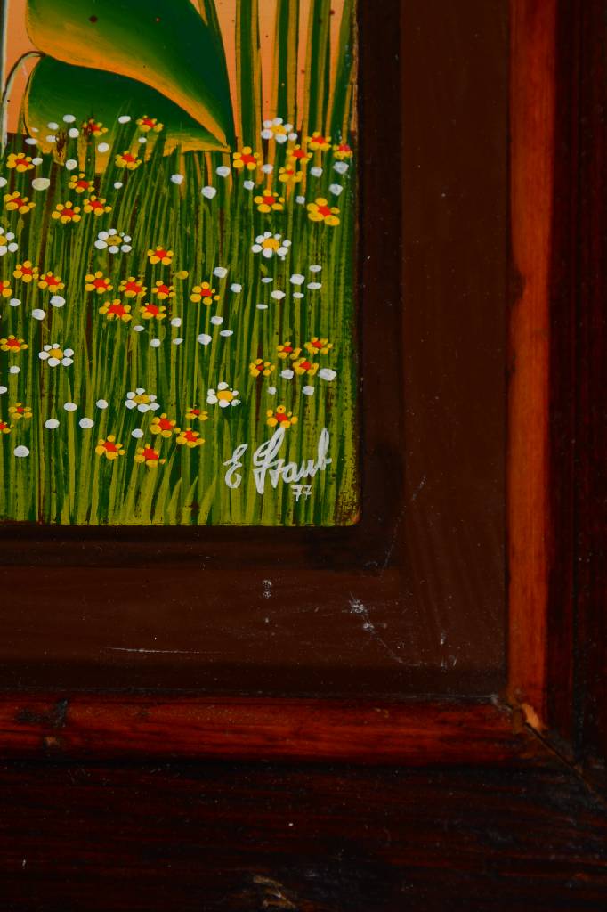 Detail a: Erich Staub, geb. 1942 St. Gallen, Frauenakt, Öl/Holz, rechts unten signiert und datiert 77, ca. 24x18 cm, Rahmen