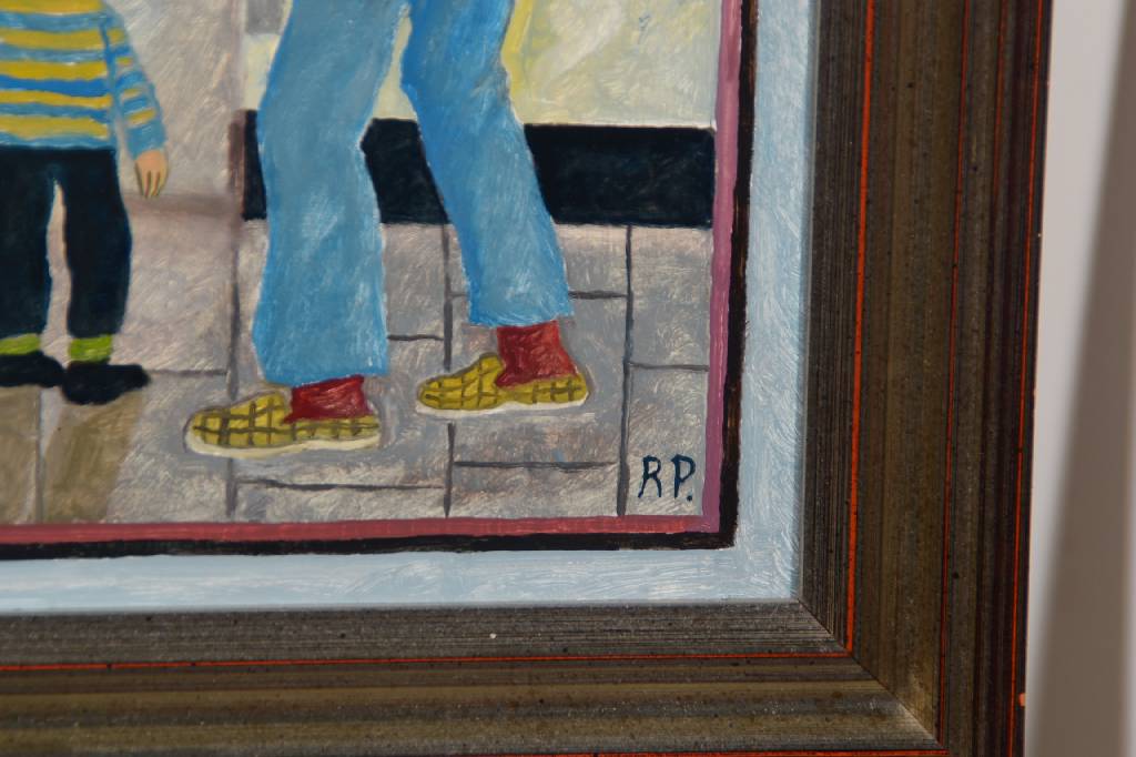 Detail a: Reg Pepper, geb. 1931, Tabac, Öl/Malplatte, rechts unten monogrammiert, ca. 35,5x51 cm, Rahmen