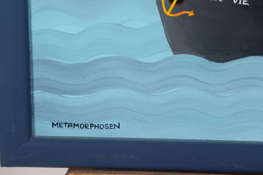Detail b: Anita Büscher, geb. 1940, Konvolut aus zwei Gemälden, "Der wunderbare Apfelbaum", Öl/Lwd, rechts unten signiert und datiert 90, ...