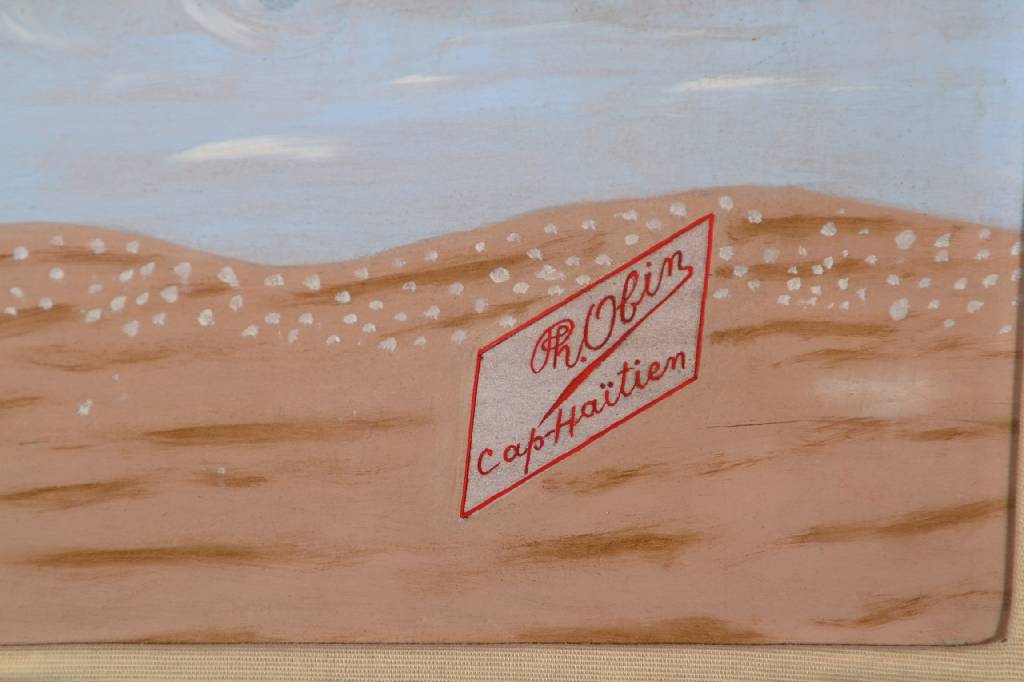 Detail a: Philomé Obin, 1892-1986, bekannter naiver Maler, zahlreiche internationale Ausstellungen z.B. Paris, Rotterdam, London, Zagreb, uvm., hier: Un ...