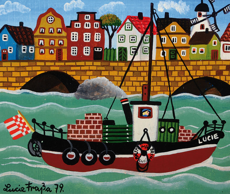 Konvolut aus zwei Gemälden, Collette Cedélle, Saint Tropez, Öl/Lwd, rechts unten signiert und datiert 1993, betitelt, ca. 27x22 cm, Rahmen, Lucie ...
