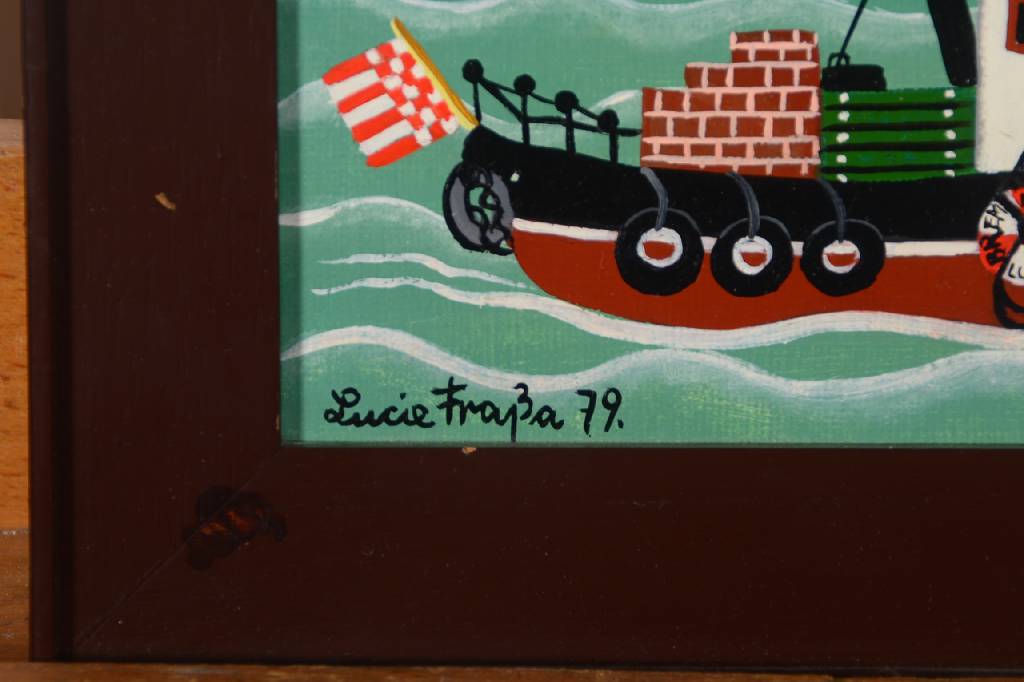 Detail c: Konvolut aus zwei Gemälden, Collette Cedélle, Saint Tropez, Öl/Lwd, rechts unten signiert und datiert 1993, betitelt, ca. 27x22 cm, Rahmen, Lucie ...