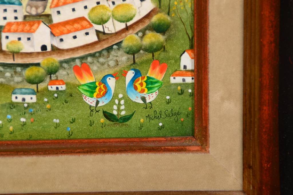 Detail a: Weisskircher Elfriede und Michel Salgé, Konvolut aus zwei Gemälden, Seelandschaft, Öl/Malplatte, rechts unten signiert, ca. 21x30,5 cm, Rahmen, ...
