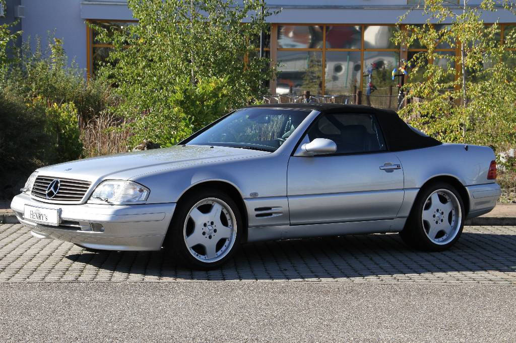 Detail c: Mercedes-Benz SL 320 R 129, EZ 05.1999, Laufleistung ca. 129.500 km, 165 kW/ 224 PS, 5-Gang Automatikgetriebe, silber, Vollleder schwarz, inkl. ...