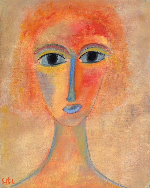 Lucien Sotto, zeitgen. Künstler, Mädchenporträt, Öl/Lwd, li. u. sign., ca. 50x40 cm, Rahmen