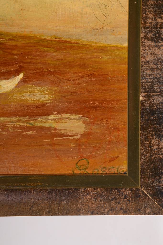 Detail a: Unbekannter zeitgenössischer Künstler, Blumenstillleben, Öl/Holzplatte, rechts unten unleserlich signiert, ca. 60x80 cm, Rahmen