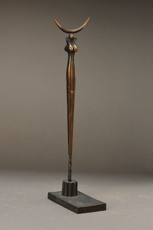 Paul Wunderlich, 1927-2010, Mondsichelstele, Bronze, signiert und nummeriert 678/1250, H. ca. 40 cm
