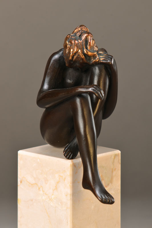 Bruno Bruni, geb. 1935 Gradara, Kleine Venus, Bronze, signiert und nummeriert 716/1250, auf Sockel, H. ca. 18 cm