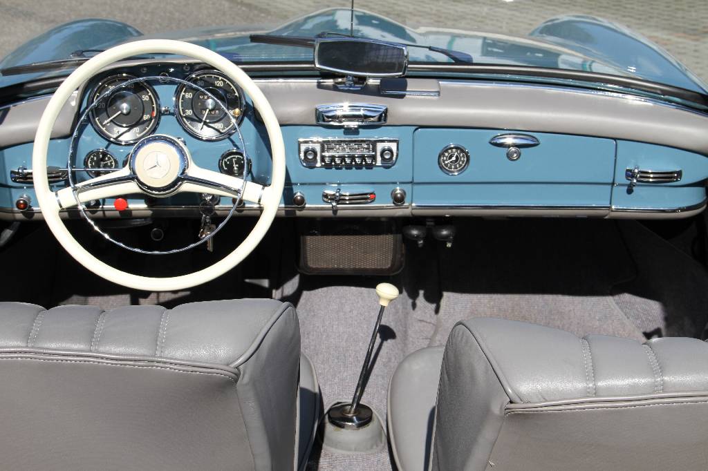 Detail e: Mercedes-Benz 190 SL Cabriolet W 121 B II, EZ 07.1960, 1 Besitzer in Deutschland, Laufleistung ca. 2123 km abgelesen, TÜV bis 05.2016, H-Zulassung, ...