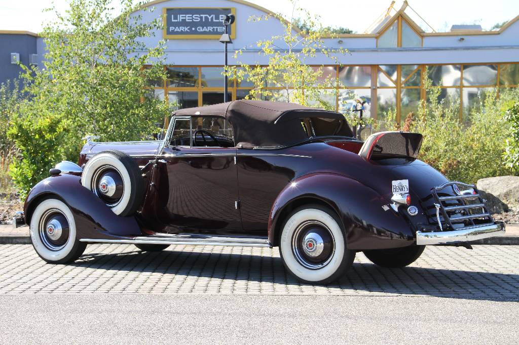 Detail c: Packard 120 Straight Eight One Twenty Cabriolet, EZ 07.1936, 1. Hand in Deutschland, Laufleistung ca. 15.123 km abgelesen, H-Zulassung, 89 kW/ 121 ...