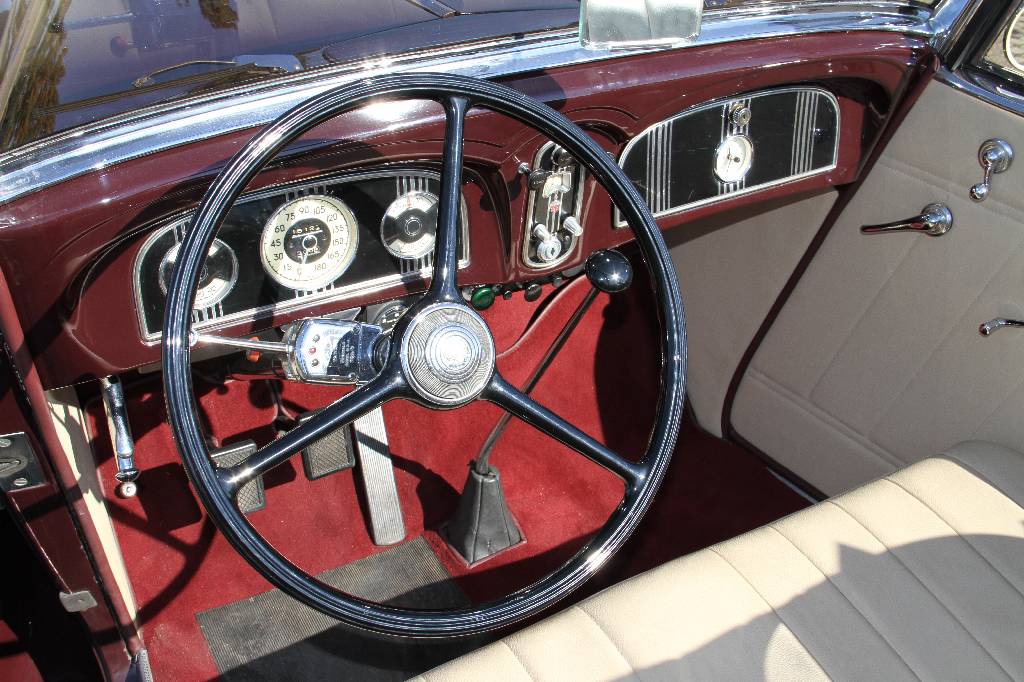 Detail h: Packard 120 Straight Eight One Twenty Cabriolet, EZ 07.1936, 1. Hand in Deutschland, Laufleistung ca. 15.123 km abgelesen, H-Zulassung, 89 kW/ 121 ...