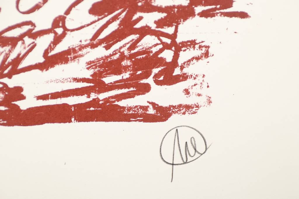 Detail a: Markus Lüpertz, geb.1941, Farblithografie auf Bütten, Kran, handsign. und num. e.a., 1984, ca.110x80 cm