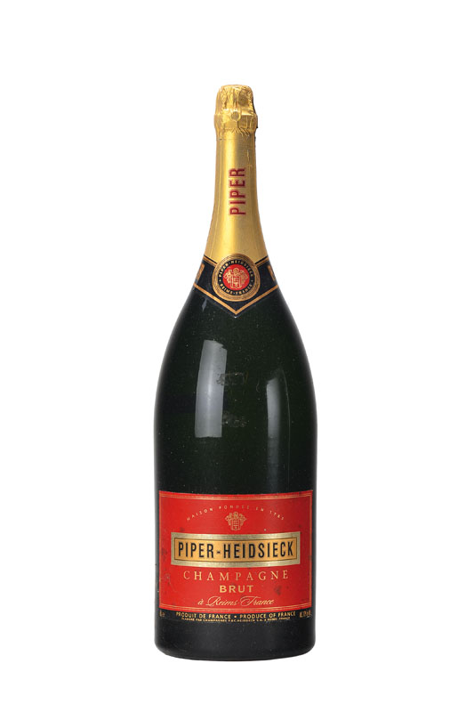 1 Imperialflasche Piper-Heidsieck Champagne,Brut, Reims, ca. 6 l, Abstand zwischen Flaschenboden und Wein: ca. 2 cm, in Originalholzkiste, ...