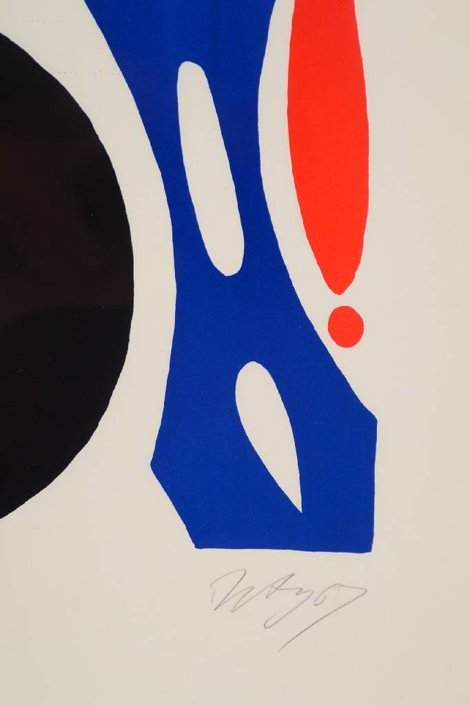 Detail a: Ernst Wilhelm Nay, 1902 Berlin - 1968 Köln, Lithographie, signiert und datiert 67, Blattgr. ca. 78x59 cm, unter Glas gerahmt