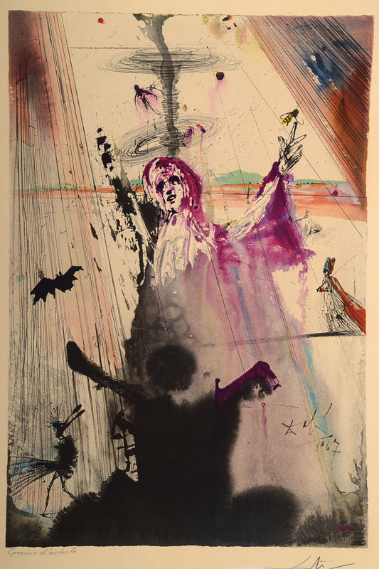 Salvador Dali, 1904-1989, Lithographie, Auch wenn ich durch das Tal gehe, aus der Serie Aliyah, 1968, signiert, bez. "Epreuve d´artiste" ...