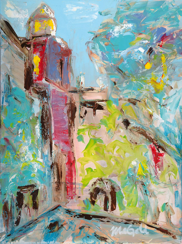 Rainer Magold, geb. in Karlsruhe, St. Tropez, Acryl/Lwd, signiert, ca. 70x100 cm