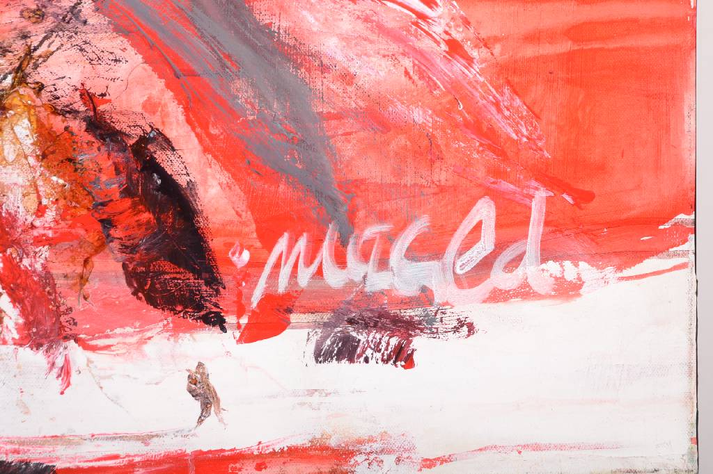 Detail a: Rainer Magold, geb. in Karlsruhe, lebt und arbeitet in der Südpfalz, hier: Torero, Acryl/Lwd, rechts unten signiert, ca. 100x100 cm