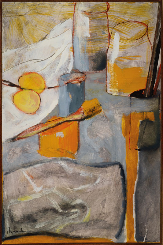 Clermonde, geb. 1952, Nature morte hiver 89.90, Öl/Lwd, links unten signiert, rückseitig nochmals signiert, betitelt und datiert, ca. 100x65cm, ...