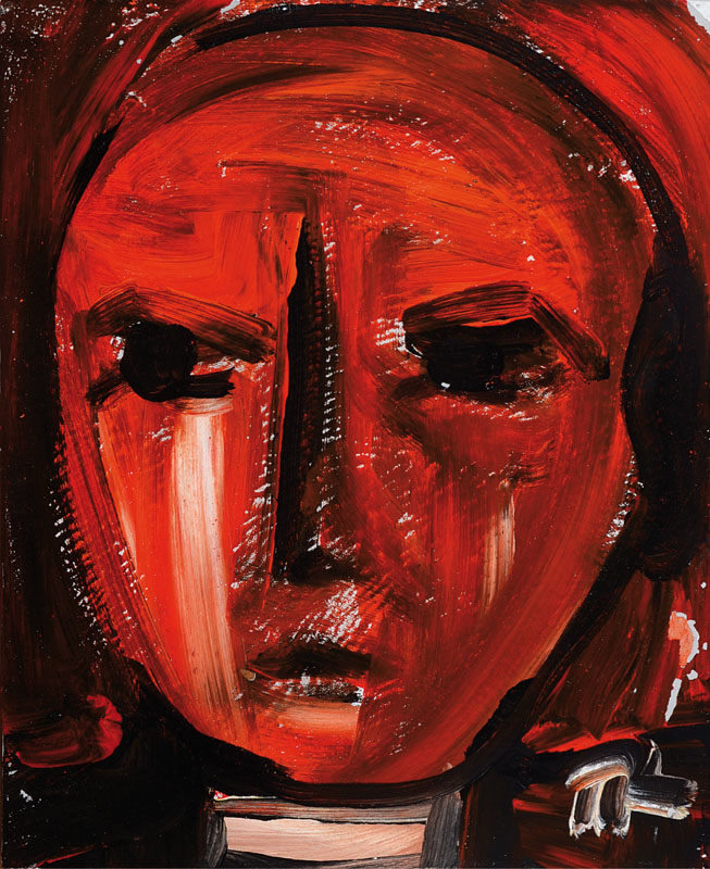 Hartmut Ritzerfeld, geb. 1950 Stolberg, Thousand Faces Project, Nr. 687, Acryl/Platte, sign., ca. 30x25 cm