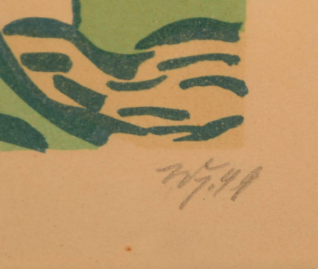 Detail a: Werner Heldt, 1904-1954, Farblithographie, 1949, Berliner Häuser, monogrammiert, ca. 43x33 cm, Jahresausgabe für die Mitglieder der ...