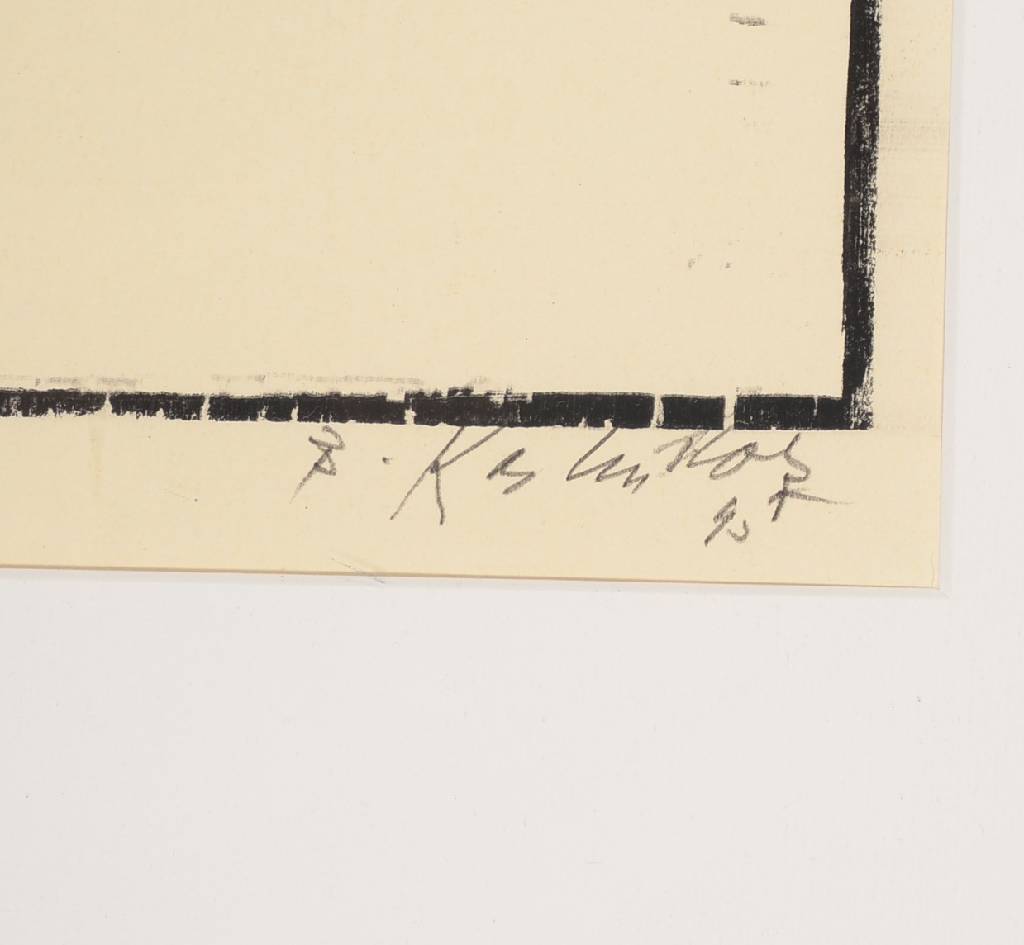 Detail a: Bernd Kastenholz, geb. 1943 Speyer, fliegender Harlekin, Farblithographie, sign. und dat., Probeabzug, ca. 66x52 cm, unter Glas gerahmt
