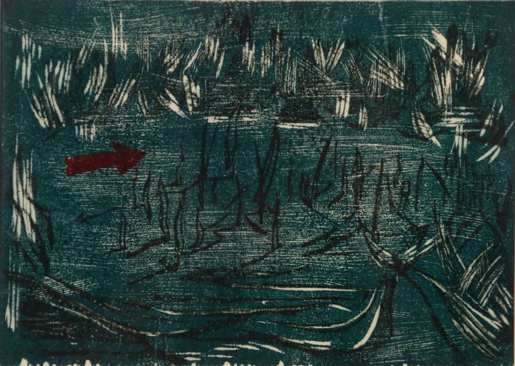 Detail a: Adja Yunkers, 1900 Riga/Russland - 1983 New York, international bekannter Maler und Grafiker, vertreten in weltbekannten Museen, u.a. Guggenheim ...