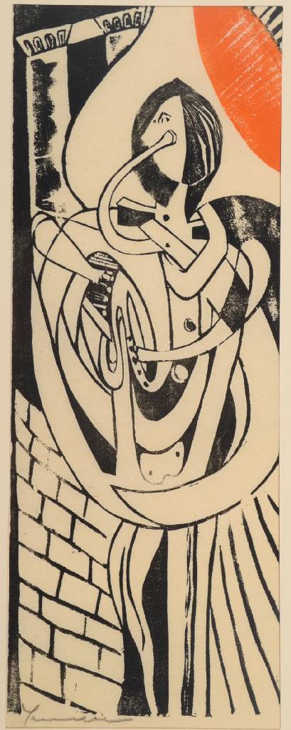 Detail d: Adja Yunkers, 1900 Riga/Russland - 1983 New York, international bekannter Maler und Grafiker, vertreten in weltbekannten Museen, u.a. Guggenheim ...