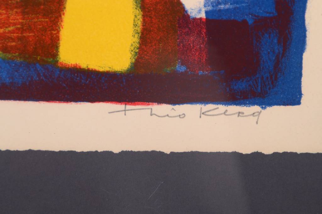 Detail a: Prof. Theo Kerg, 1909 Niderkorn/Luxembourg - 1993 Chissey-en-Morran /Frankreich, Schüler von Paul Klee u. Oskar Moll an der AK Düsseldorf, ...