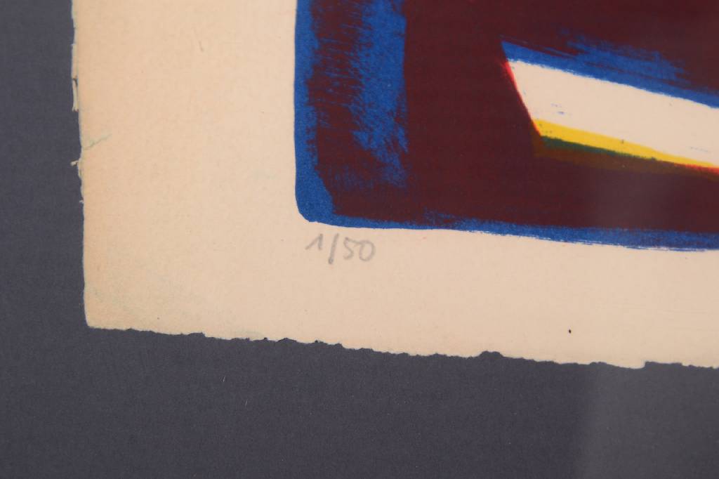 Detail b: Prof. Theo Kerg, 1909 Niderkorn/Luxembourg - 1993 Chissey-en-Morran /Frankreich, Schüler von Paul Klee u. Oskar Moll an der AK Düsseldorf, ...