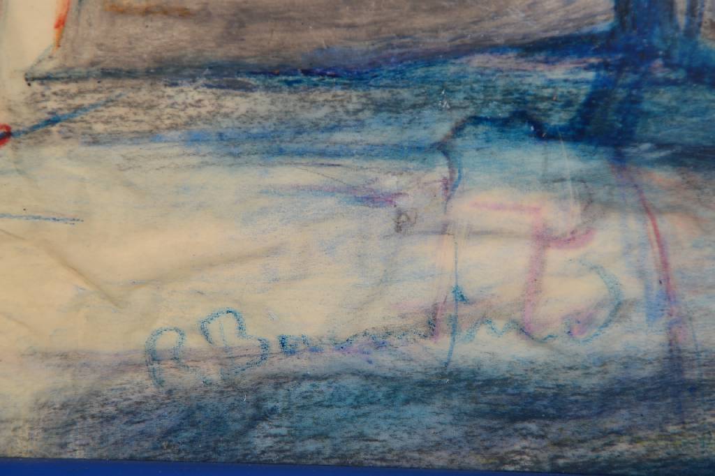 Detail a: Roland Albert, geb. 1944 Saarburg, tätig in Kaiserslautern, Schüler von Prof. G. Fruhtrunk, bekannter Pfälzer Maler, zahlreiche Ausstellungen und ...