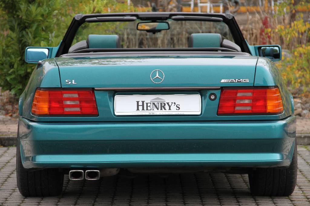 Detail d: Mercedes-Benz SL 60 R 129, EZ 06.1995, Laufleistung ca. 199.371 km, 280 kW/ 381 PS, 8-Zylinder, Automatikgetriebe, Douglasgrün metallic, Vollleder ...