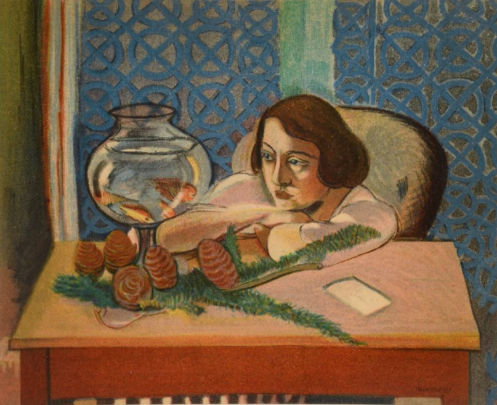 Detail a: Henri Matisse, 1869-1954, Konvolut aus drei Farblithographien unter Aufsicht des Künstlers, aus: Portraits, Edition A. Sauret Mourlot, Paris 1954, ...