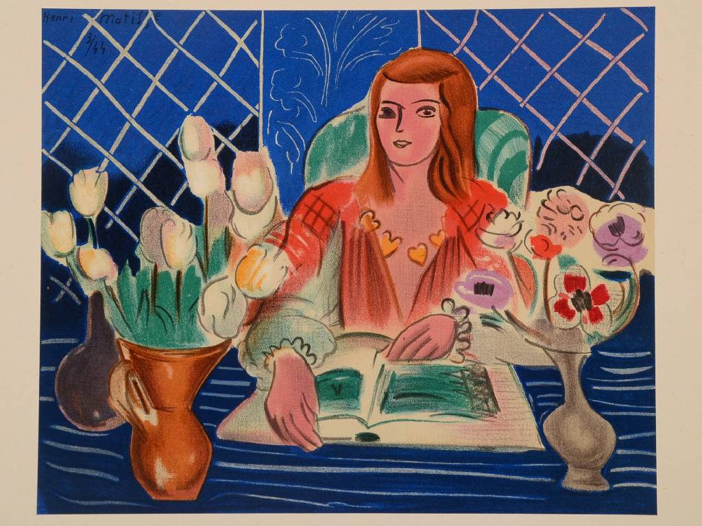 Detail b: Henri Matisse, 1869-1954, Konvolut aus drei Farblithographien unter Aufsicht des Künstlers, aus: Portraits, Edition A. Sauret Mourlot, Paris 1954, ...