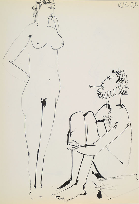 Pablo Picasso, 1881-1973, Konvolut aus vier Heliogravure, Aktstudien aus: Picasso and the Human Comedy, Draeger Frères Verve, Paris 1954, ca. ...