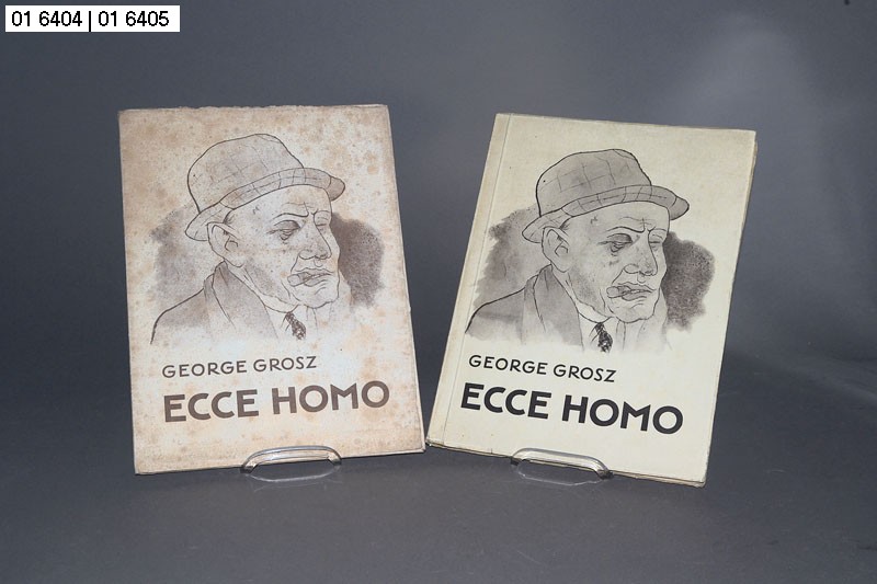 George Grosz, 1893-1959, Werk "Ecce Homo", Mappe Ausgabe D, 84 Lithographien in Chromokarton gebunden, unsigniert, Malik Verlag Berlin, ...